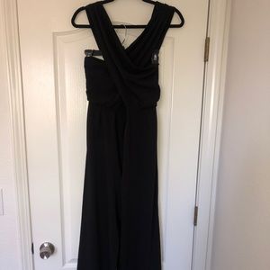 ASOS black cross front romper